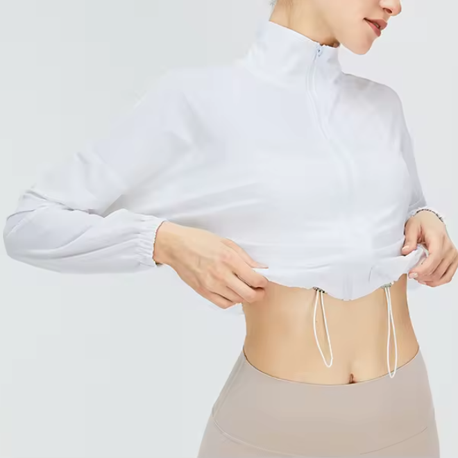 Ice Silk Outdoor UV Protection Sunscreen Clothing With Zipper