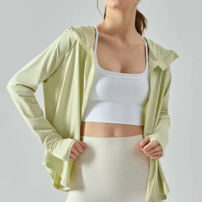 Outdoor Loose Ice Silk Cool Feeling UV Protection Breathable Speed Dry Hooded Sunscreen Clothing 