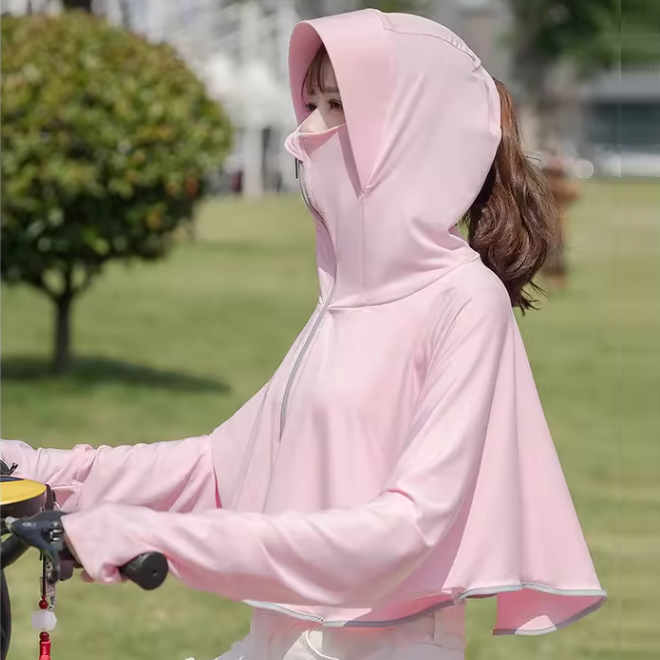 UPF 50+ Long Sleeve Hoodie Outdoor Activities Cool Sun Protection Clothing