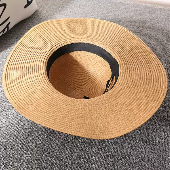 Beach Sun Straw Broad Brim Bowknot Hats