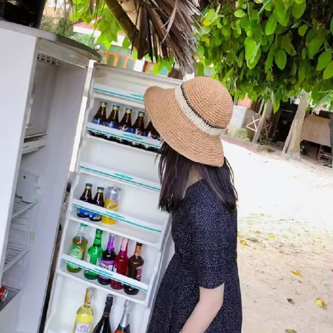 Straw Paper Crochet Handmade Foldable Stripe Sun Beach Bucket Hat 