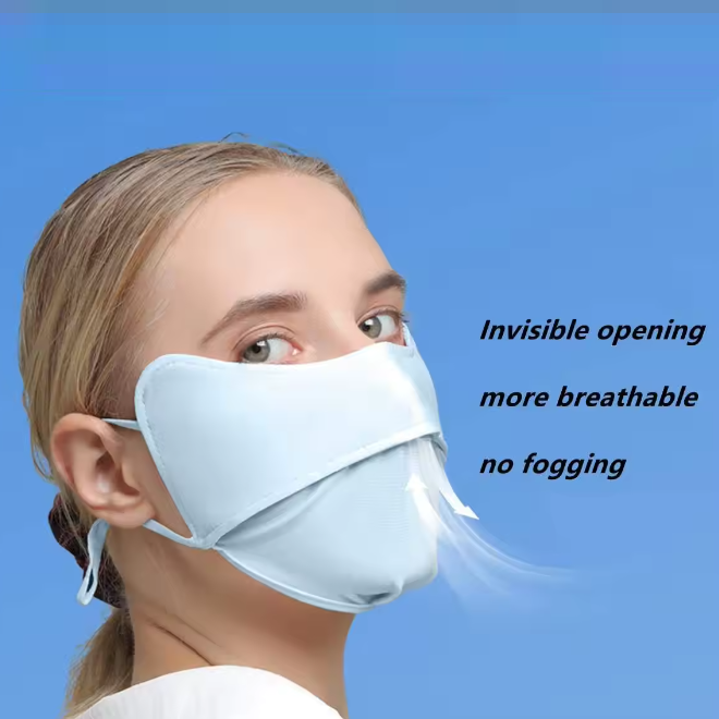 UPF50 Full Face Sunscreen Mask For Summer Outdoor Activities