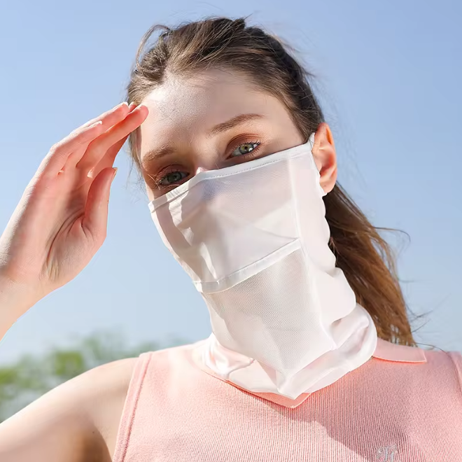 Cooling Bandanas With Ear Loops Summer Outdoor Activities UV Protection Face Mask