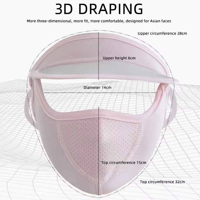 Sunscreen Veil Summer Ice Silk Mask UV Protection Mask With A Hat