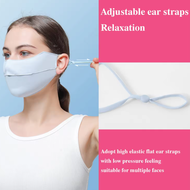 UPF50+ Thin UV Protection 3D Stereoscopic Summer Face Sunscreen Mask