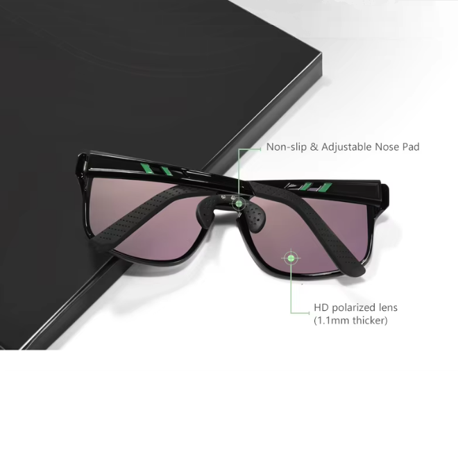 Classic Rubber Nose Pad Square Sunglasses For Men