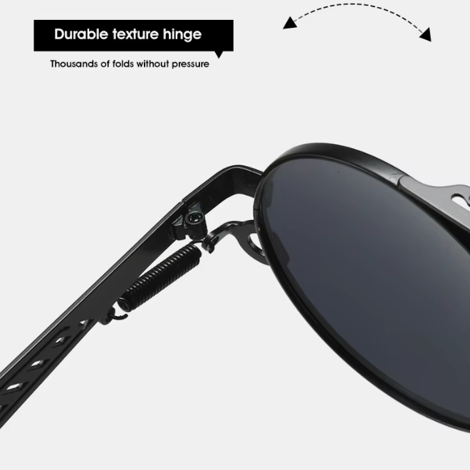 Round Metal Frame Punk Sunglasses