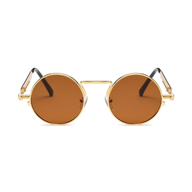 UV400 Protection Round metal Frame Vintage Sun Glasses