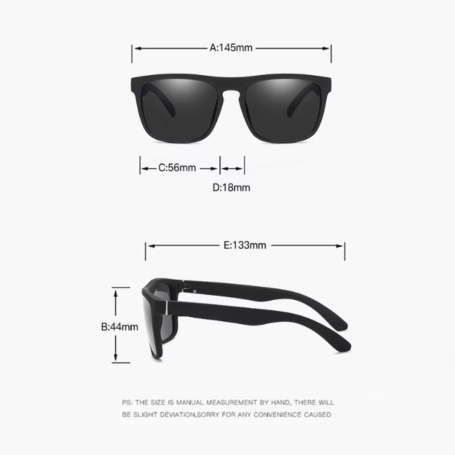 Classic Square Mens Sports Polarized Sunglasses