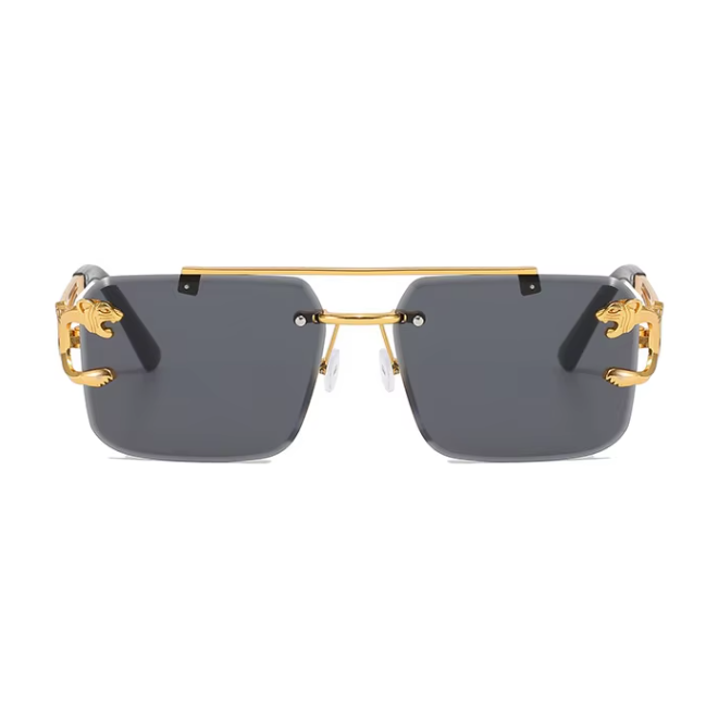 Leopard Head Frame Rimless Sunglasses