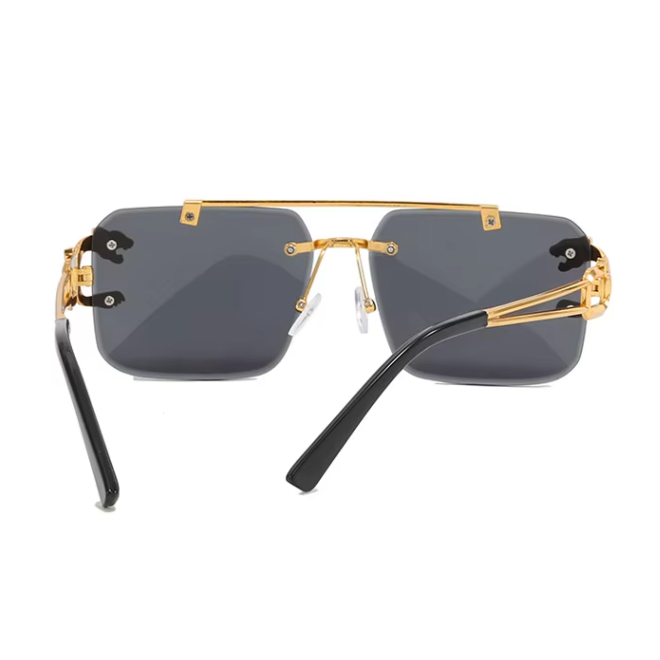 Leopard Head Frame Rimless Sunglasses
