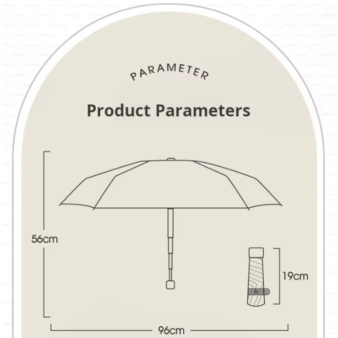 Three Fold Manual Double Printed All Weather Use Umbrella