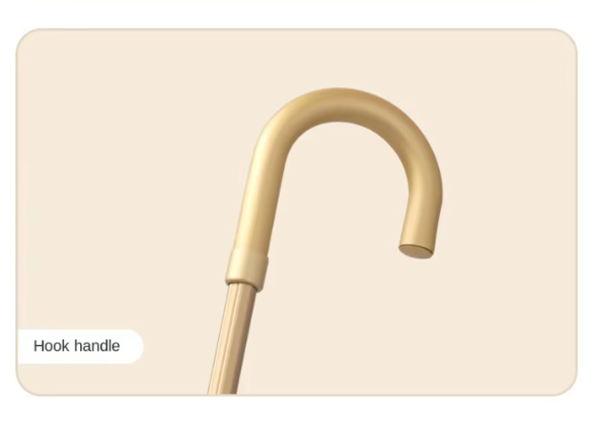 Three Section Aluminum Alloy Golden Skeleton Umbrella