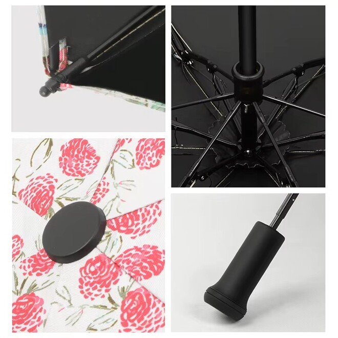 Ultralight Portable SPF 99% UV Protection Retractable Hidden Handle 5 Fold Umbrella