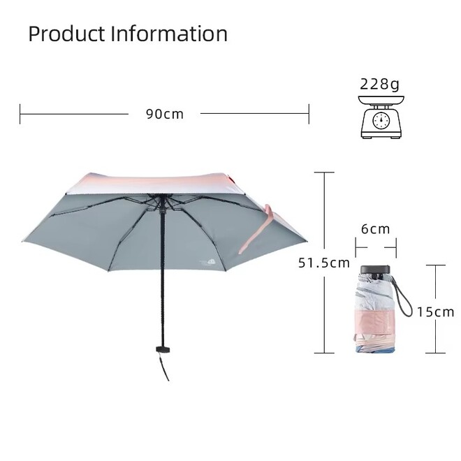 Manual Foldable UV Compact Mini Pocket Umbrella