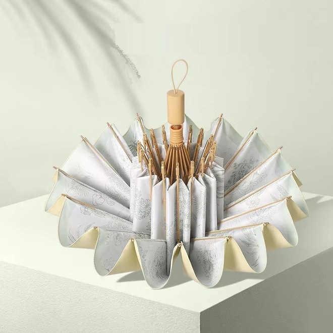 Automatic UV Summer Flower Printed Umbrella